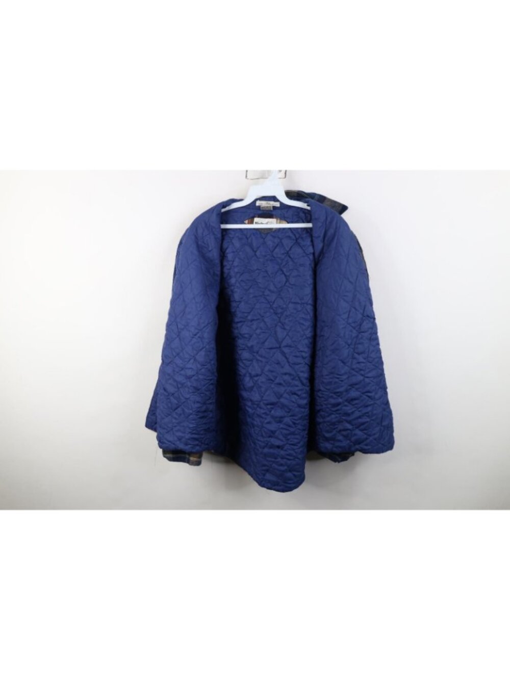 Vintage 90s Streetwear Mens Large Quilted Flannel Knit Button Shirt Jacket Jac - Picture 8 of 12